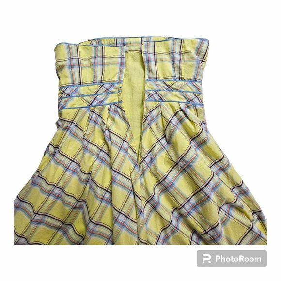 Maeve Yellow Plaid Dress Size 12 - Picture 9 of 10